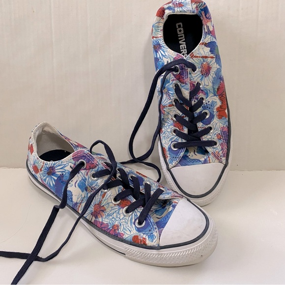 Converse low top watercolor flowers floral 8 - Picture 9 of 9